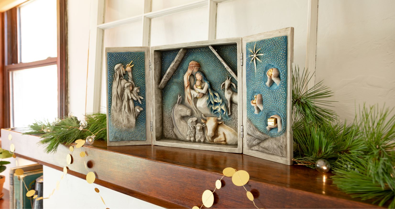 Starry Night Nativity Set